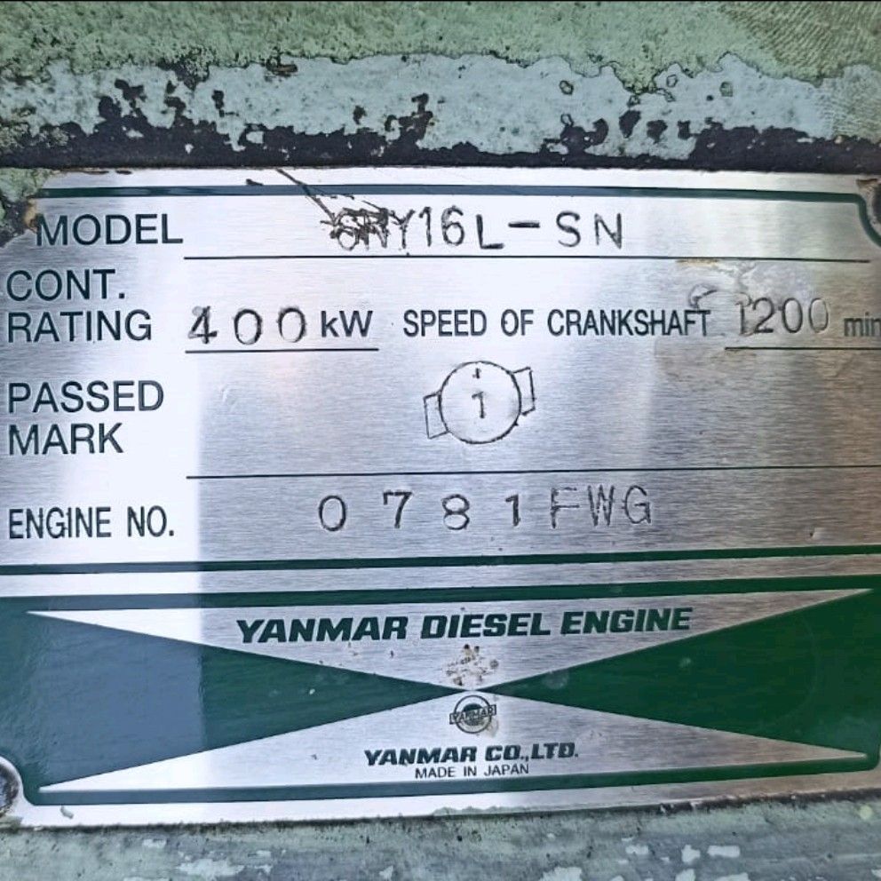 Yanmar – 6NY16L-SN – Generator Set
