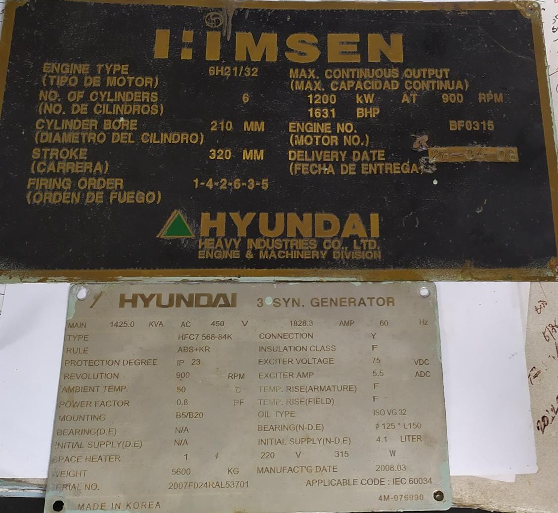 HYUNDAI-HIMSEN – 6H21-32 –  ENGINE PARTS